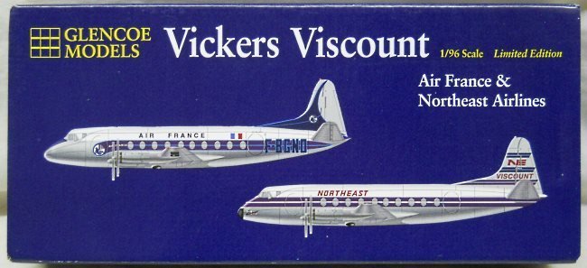 Glencoe 1/96 Vickers Viscount - Northeast Airlines or Air France - (ex-Hawk), 06501 plastic model kit